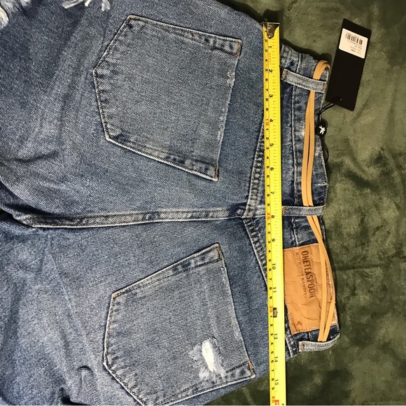 ONE TEASPOON PACIFICA BANDITS BLUE DENIM SHORTS Size 24 Style 22964 100% COTTON - Picture 13 of 15